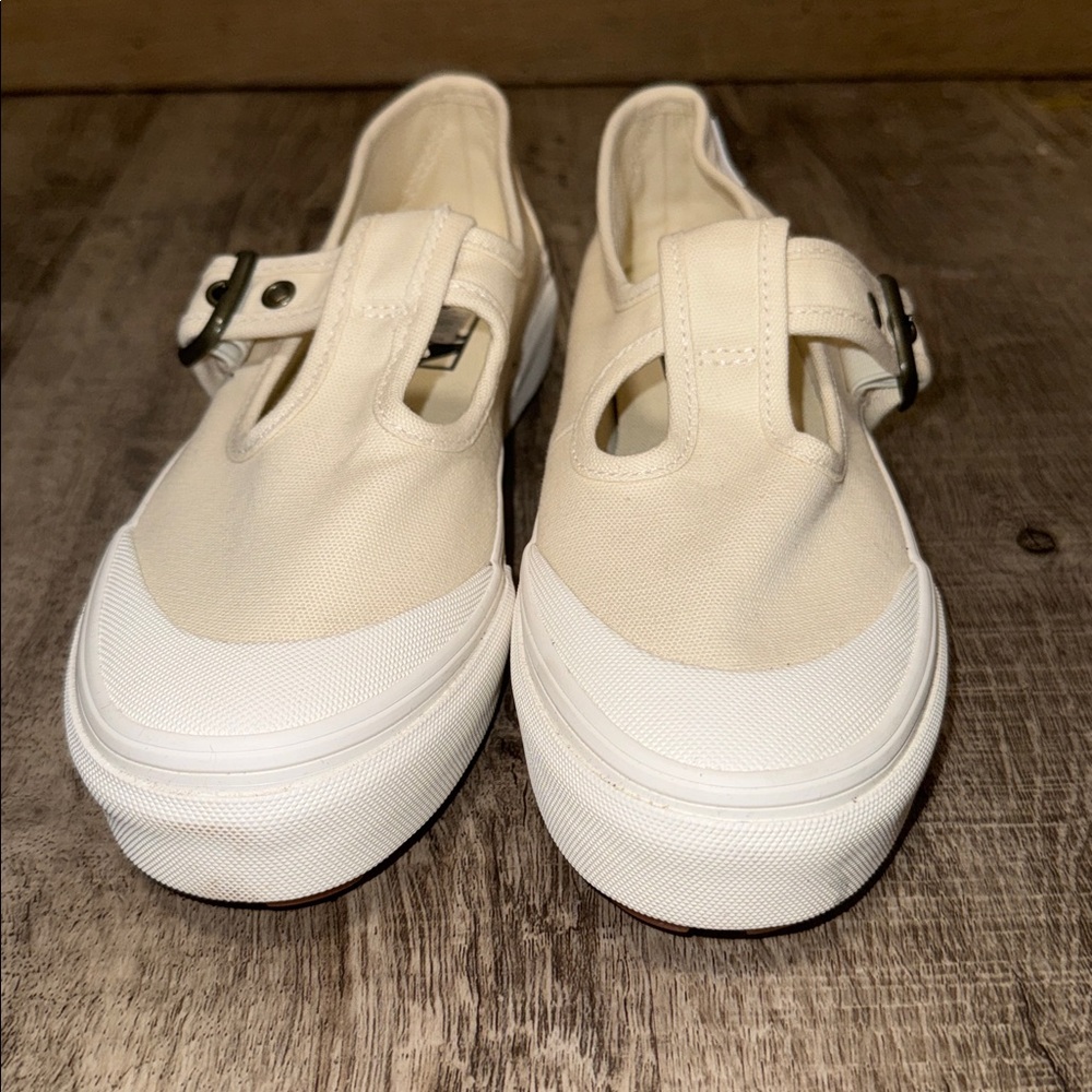 Vans Cream and White Women's Shoes
